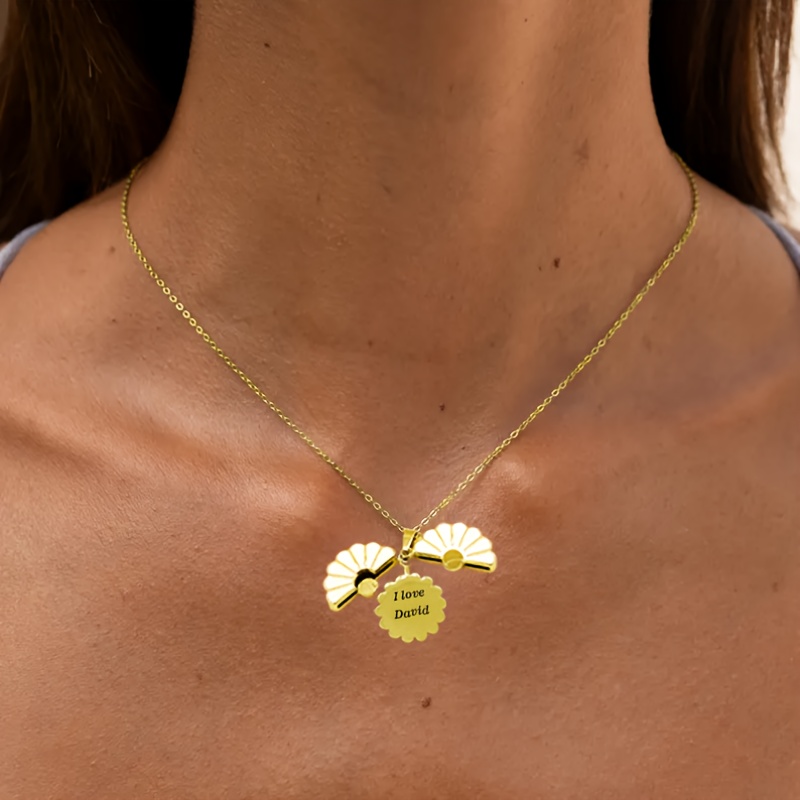 TEMU Custom Stainless Steel Necklace, Supports Personalized Engraving, A Unique Gift Suitable For Family, , , Or As Treat For Yourself, Perfect For