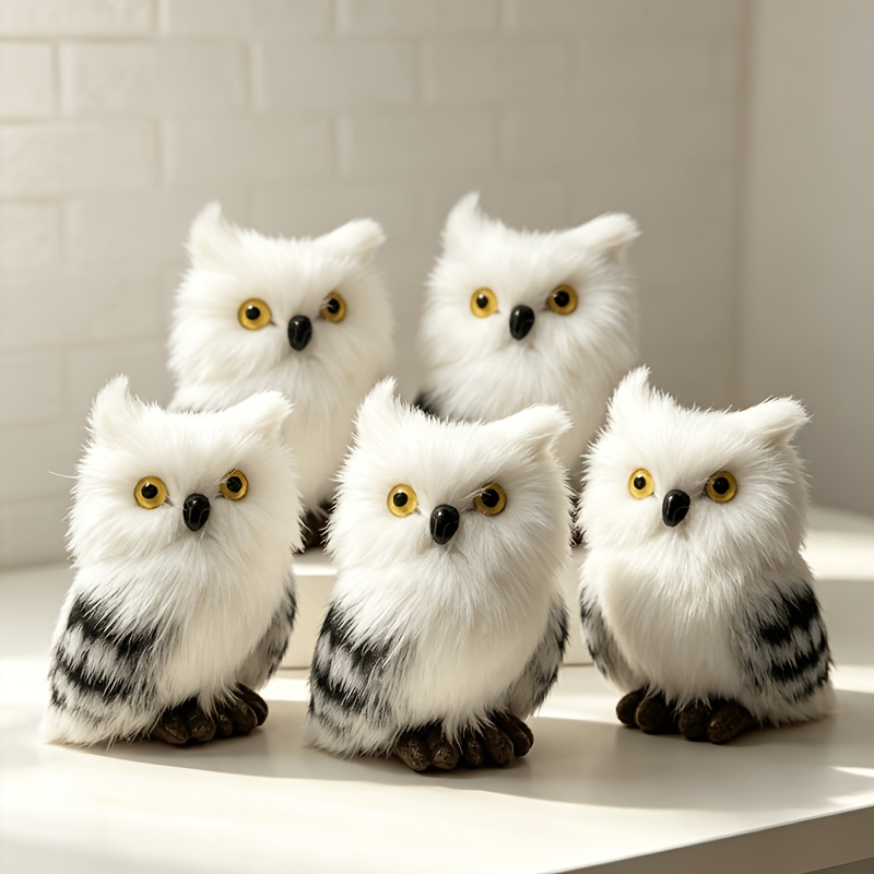 TEMU 5 Stück Mini Schneeaugen- Figuren Ornamente für Weihnachtsdekoration für wohnung
