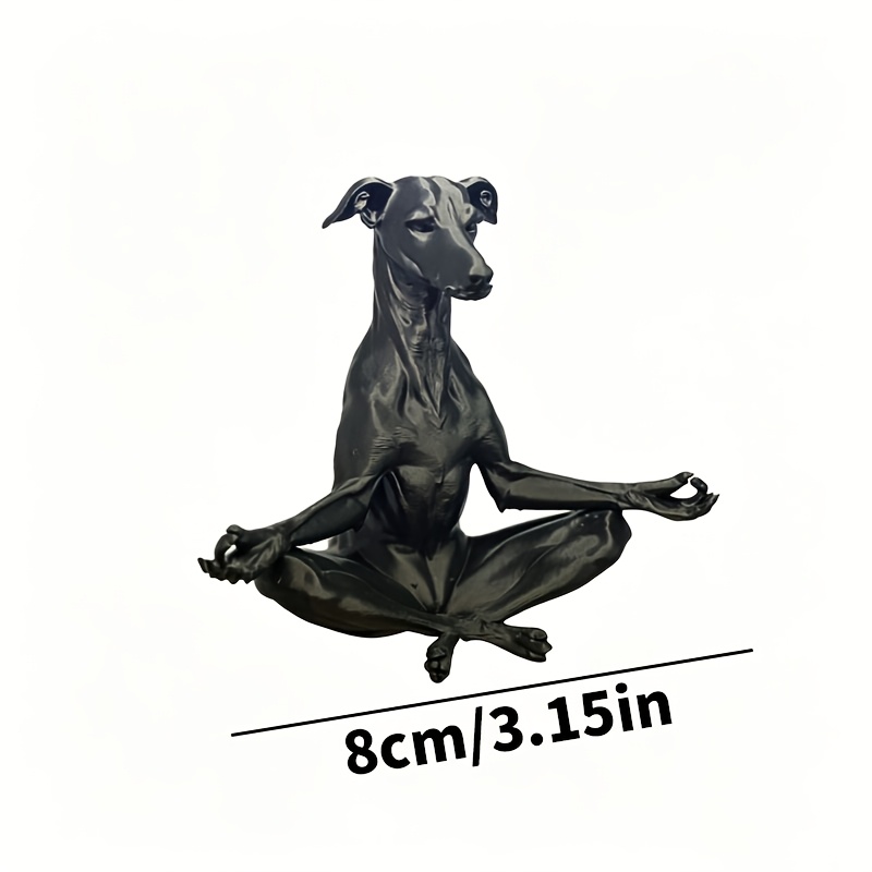 TEMU Meditation Little Dog Style Home Ornament, Art Sculpture, Minimalist Style, Holiday Gift For Halloween Thanksgiving Christmas Decorations