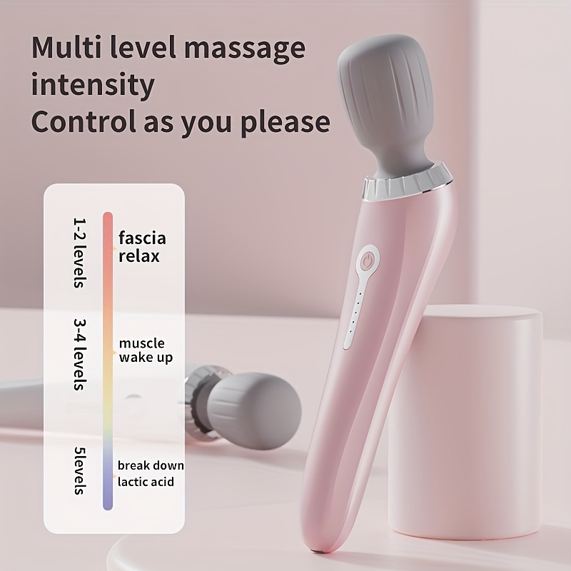 5 speed portable handheld massager usb rechargeable relaxation massager ideal for neck back legs and waist long   compact and portable a great gift for family   Product details 1