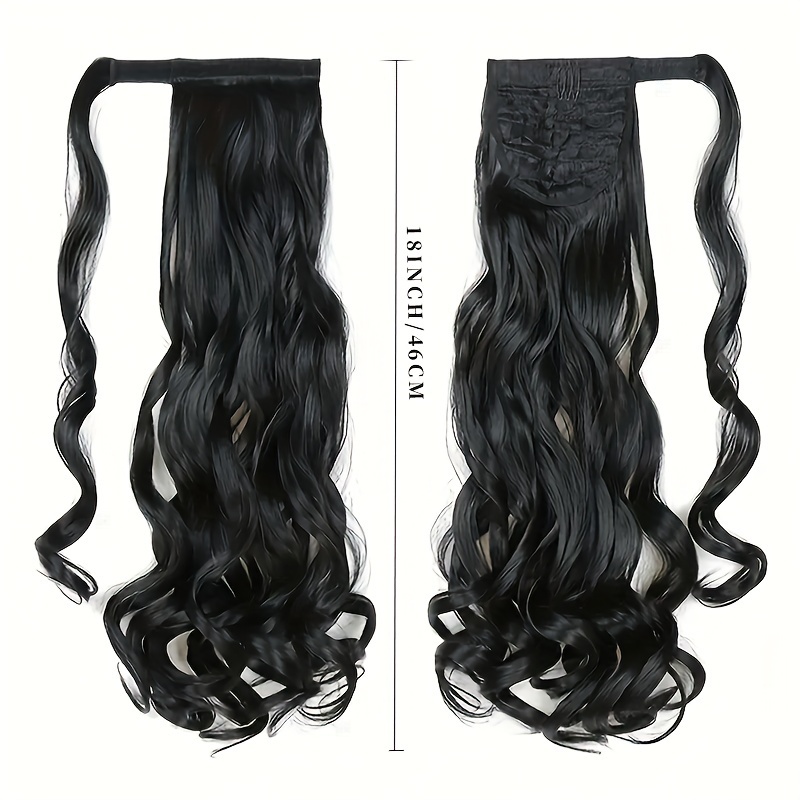 1pc curly wave ponytail extension synthetic fiber hairpiece for women versatile clip in ponytail hairpiece for all   ideal for halloween christmas and daily wear details 1