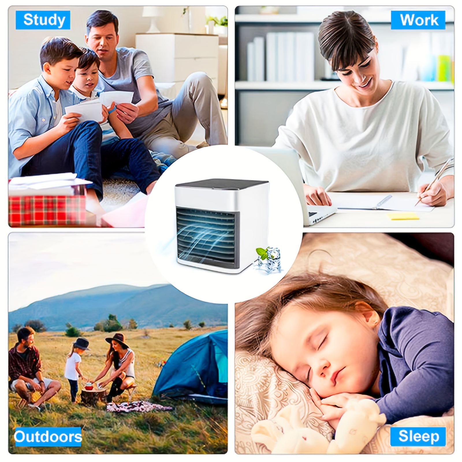 usb powered cooler portable fan household fan spray humidifier blown and cooled and humidified humidified and purified one machine multi functional fast cooling no noise built in water tank details 7