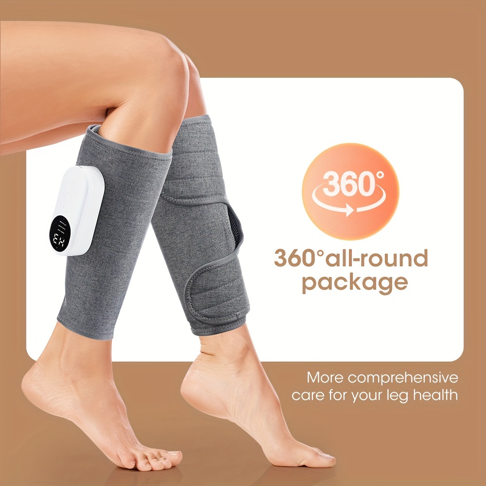 Rechargeable Leg Massager, Foot Massager with Heat for Circulation And Relaxation - Adjustable Intensity Air Compression Foot And Calf Therapy Device, Perfect for Elderly, Seniors, Women'S Gifts Men'S Gifts, Gift for Mother'S Day, for Family