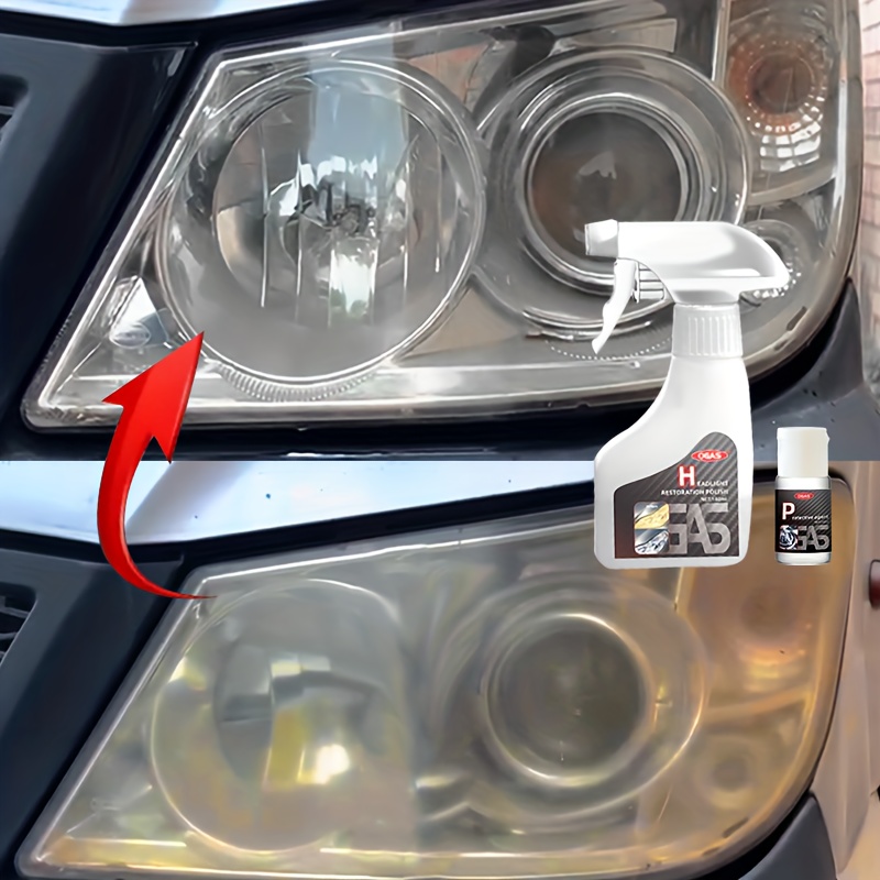 4-v-1 súprava na renováciu keramických svetlometov - prémiový nástroj na obnovu svetiel automobilov s dlhotrvajúcim ochranným sprejom, zabraňuje žltnutiu a re-oxidácii Podrobnosti o produkte 2