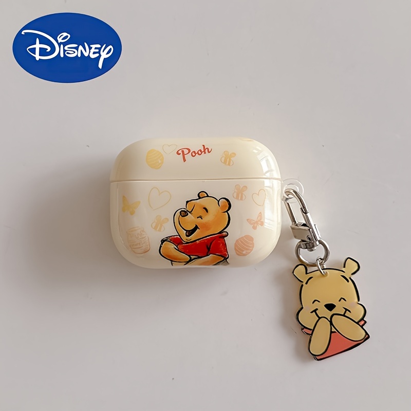 Disney Disney Earphone Case Winnie The Pooh Cover Keychain For Men, Cartoon Airpods Protective Earphone Cover Keychain, Suitable For AirPods123 Generation