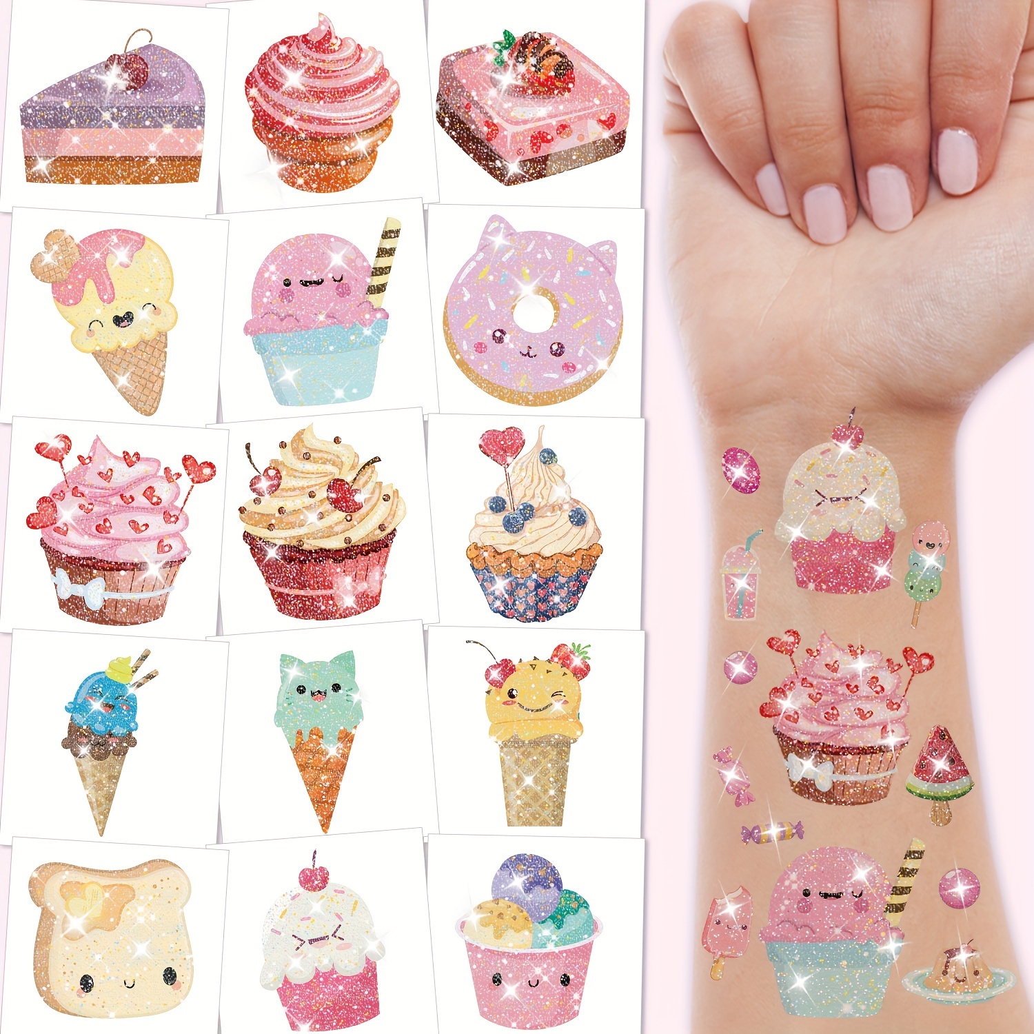 

10pcs Tattoos - , Rectangular , , Ice , , , - , For Parties / / Events, Suitable