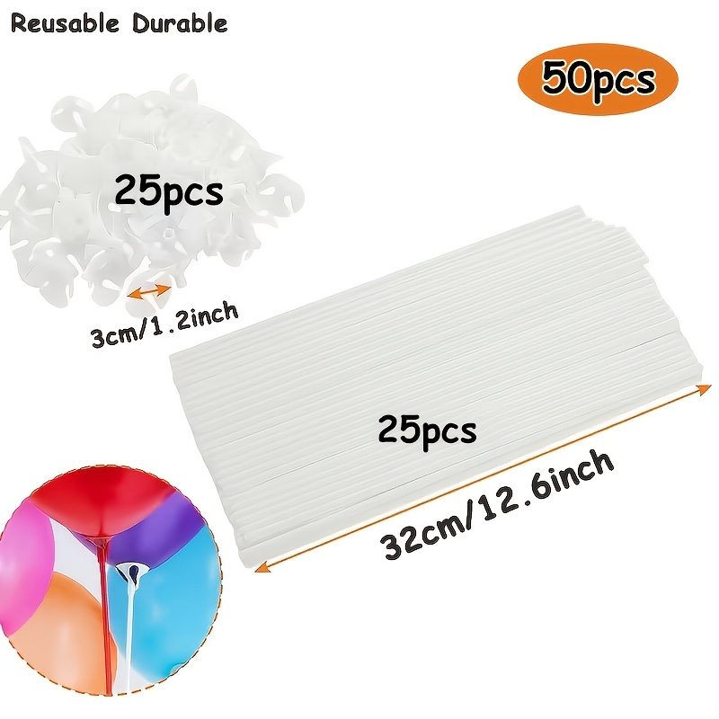 Image of 50pcs Reusable White Decoration Holders With Cups - Party Display Additions For Christmas, Wedding, Birthday & Holiday Events Party Packs I Perfect For Halloween Christmas