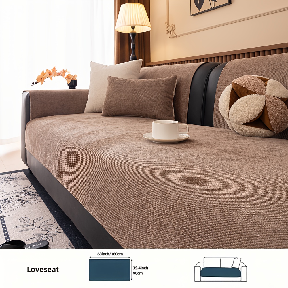 TEMU 1pc Of Universal Sofa Cushion For , A Easy Pet-proof And Anti-slip Sofa Cover, A Cat Scratch-resistant Sofa Protector Suitable For L-shaped