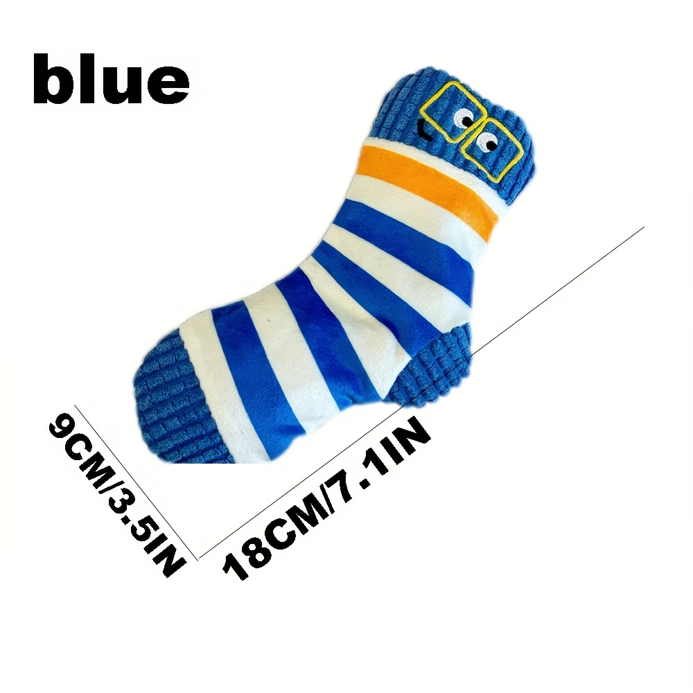 Image of Colorful Sock-shaped Puzzle Toy | Durable Polyester, Chewable, No Battery Required | Suitable For All Breed Sizes, Fun And Educational For Dogs And Cats