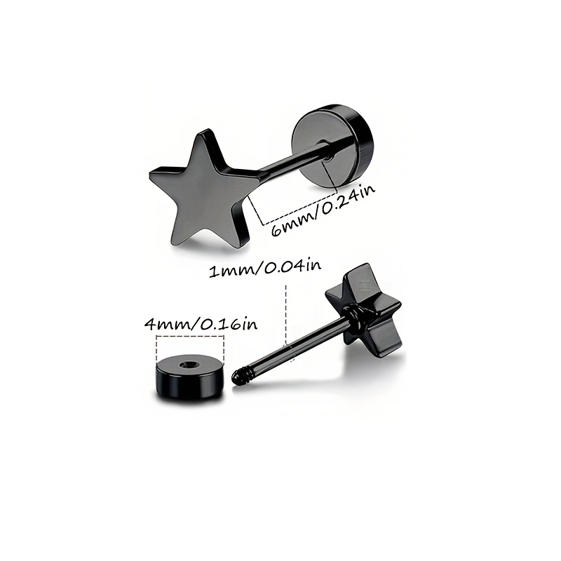 21 pairs stainless steel earring set hypoallergenic screw back studs sports theme synthetic zirconia flat back ear   cartilage earrings   15
