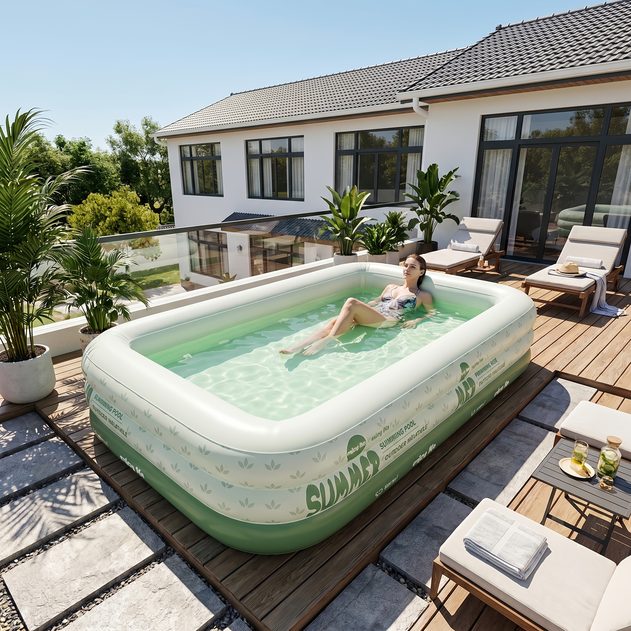 3-Tier Durable Inflatable Pool for Summer Fun