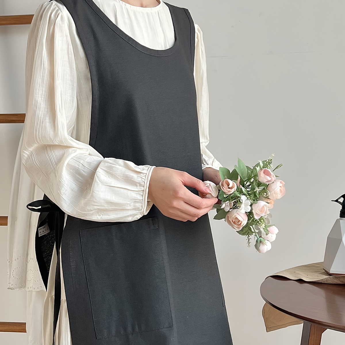 1pc Japanese Korean Apron Housework Bib Waist Apron Gardening Apron
