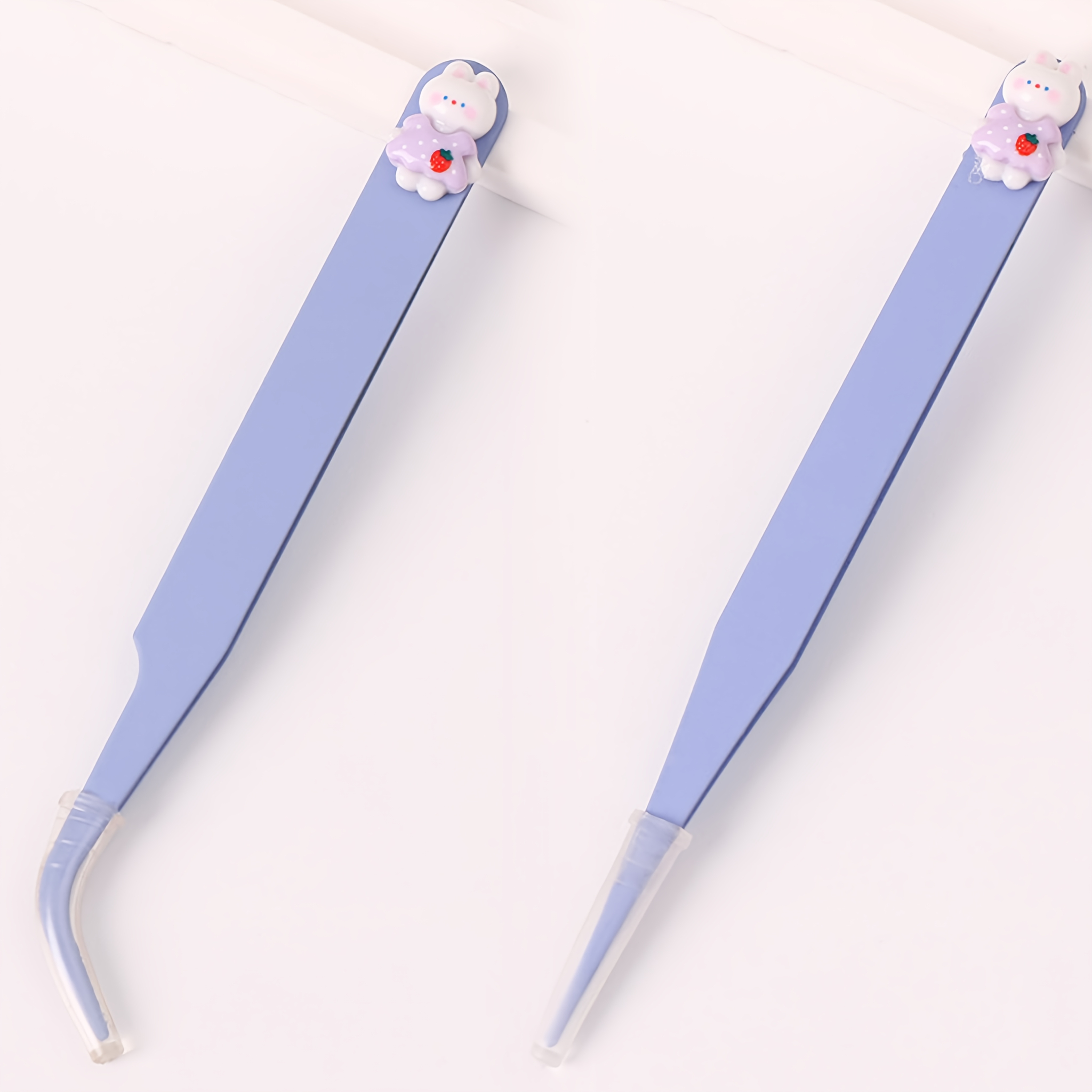 TEMU Juego de pinzas rectas y curvas de acero inoxidable con diseño de dibujos animados, herramientas pequeñas para álbumes de recortes escolares,