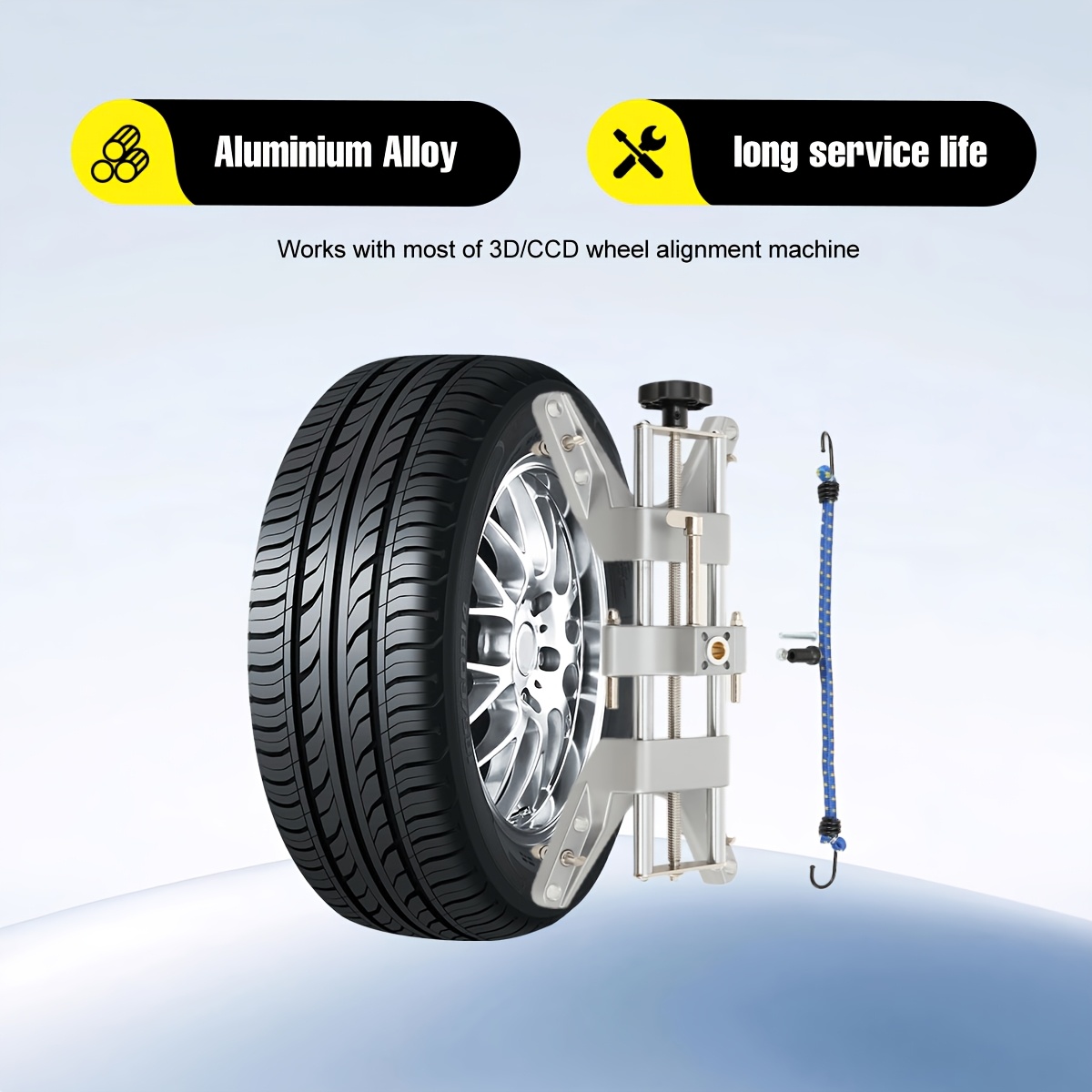 Universal Wheel Clamp and Magnetic Adapter for Wheel Alignment