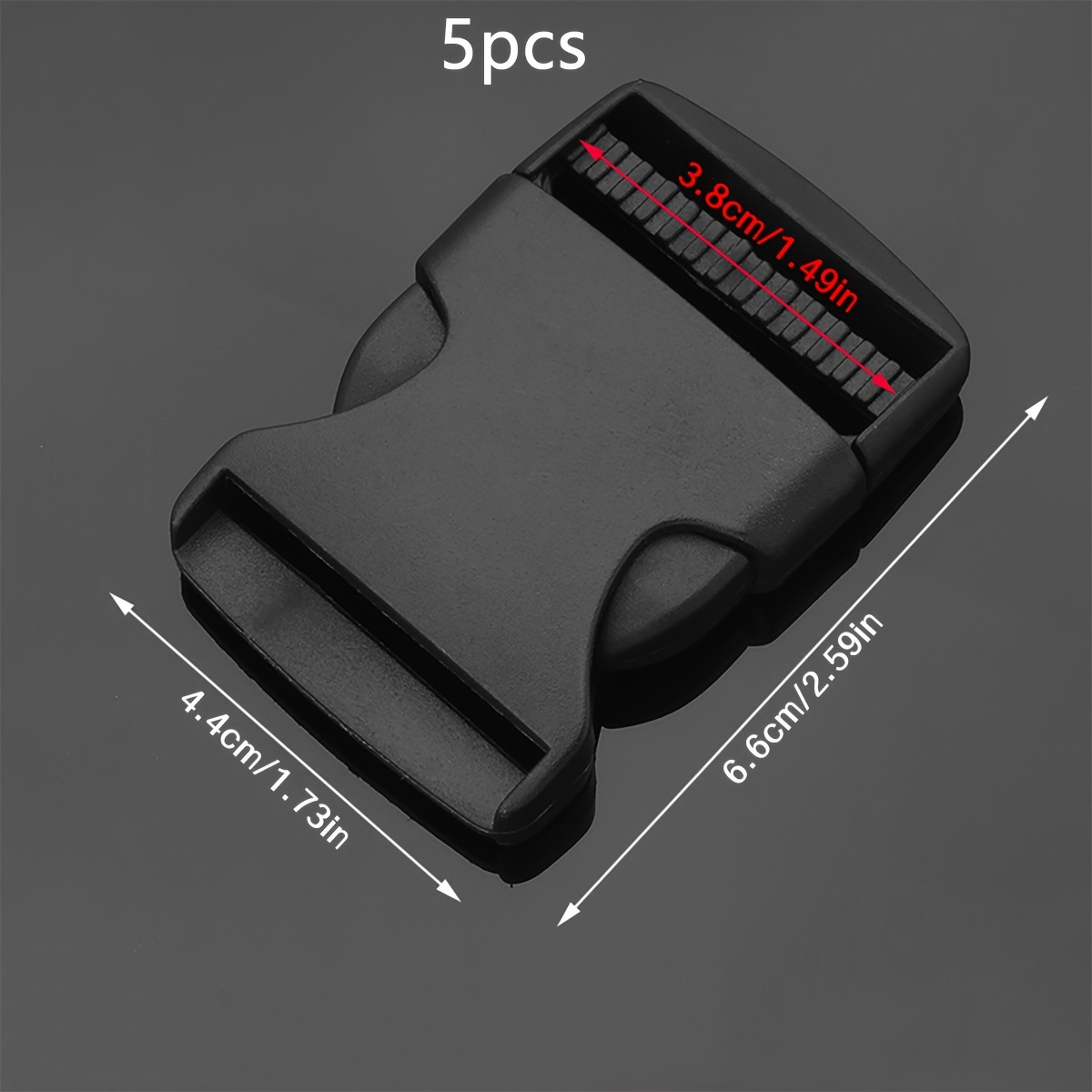 5pcs Side Release Clips, Easy-to-use Diy Buckles That No Sewing, Suitable For Luggage Straps, Pet Collars, And Backpack Repairs - Perfect For Pet Owners And Outdoor Sports Enthusiasts
