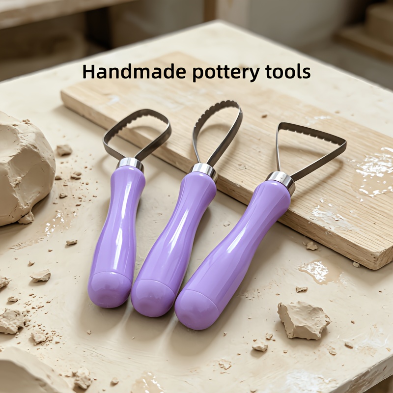 TEMU 3pcs Set Pottery Tools, Professional Sculpting And Shaping