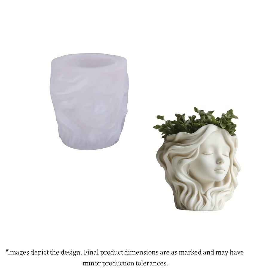 Image of Anime Girl Silicone Mold - Reusable Candle, Resin And Plaster Craft - Candle Making - Kawaii Makeup Organizer, Succulent Planter And Aesthetic Room Decor (fantasy Mermaid )