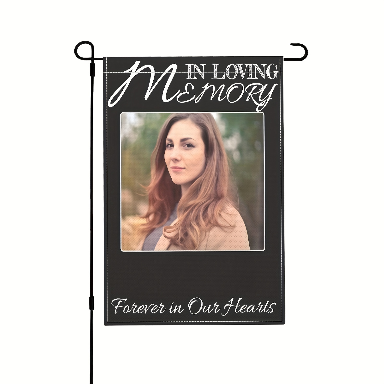 

[custom] Personalized Memorial Flag With Photo Memorial Garden Flags For Cemetery In Loving Memory Garden Flag Memorial Gifts For Loss Of Loved 1 Lawn Yard Flag, 12x18 Inch Double Sided(no Flagpole)