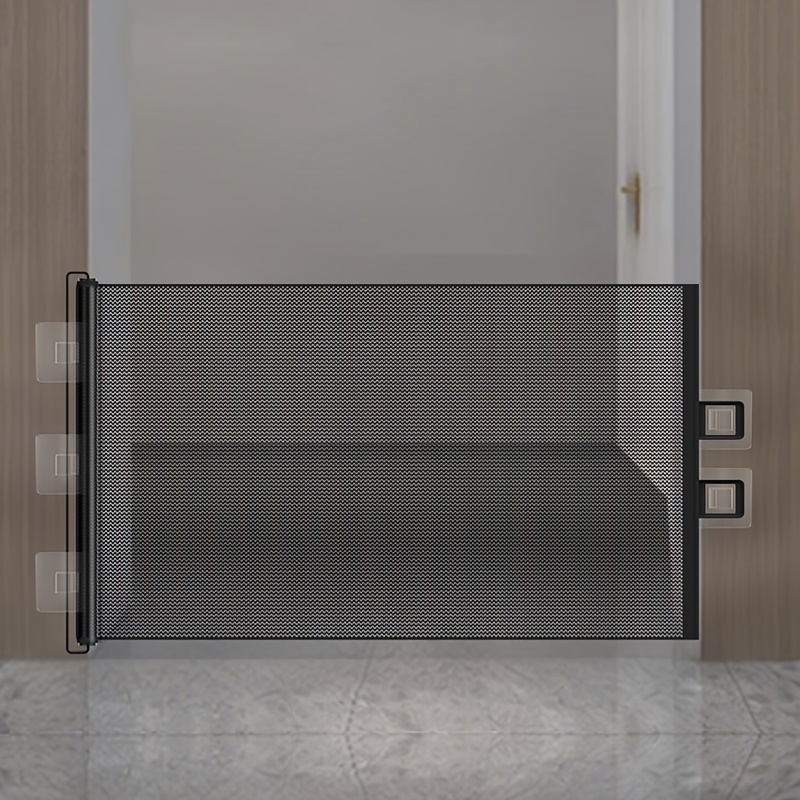 Retractable Pet Gate With Operation, Portable Pe Mesh Fence For Indoor And Outdoor Use, Stair Barrier For Pets Dogs And Cat, Versatile And For