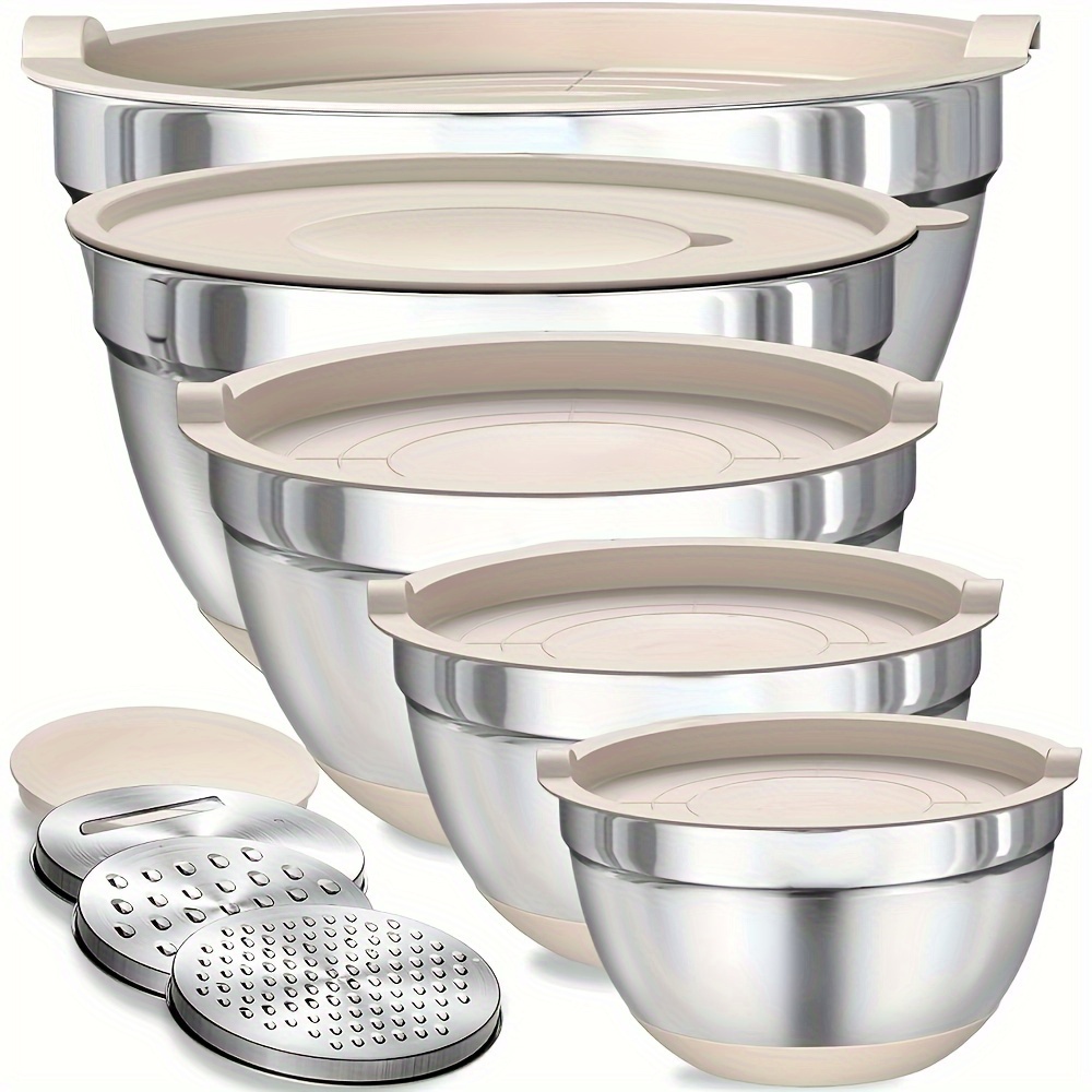 Set di ciotole per mescolare in acciaio inox 6 pz. Insalata da cucina con ciotole - Cina Ciotola e ciotole in acciaio inox prezzo