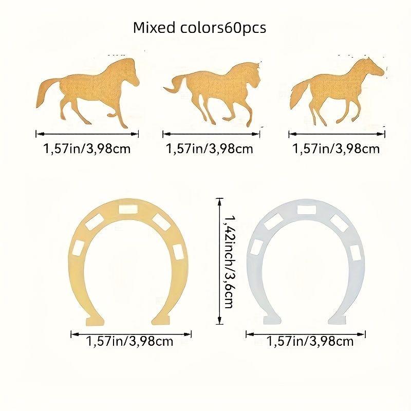 Image of 60pcs Of Horseshoe-shaped Birthday Party Confetti, Horse-shaped Decorations For Birthdays, , Teen Showers, And Cowboy Parties. Perfect For Themed Parties And Table Decor