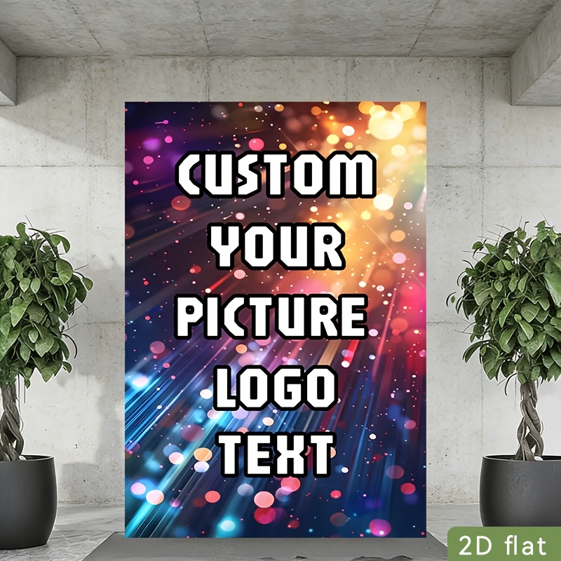 2d flat - 2d flat - banner nach wunsch 2d flat 1 stück personalisiertes event druck poster geburtstagsfeier banner bild design, personalisiertes foto anpassung, dein eigenes muster polyester hintergrund party deko   garten bauernhof zimmer   fotogra