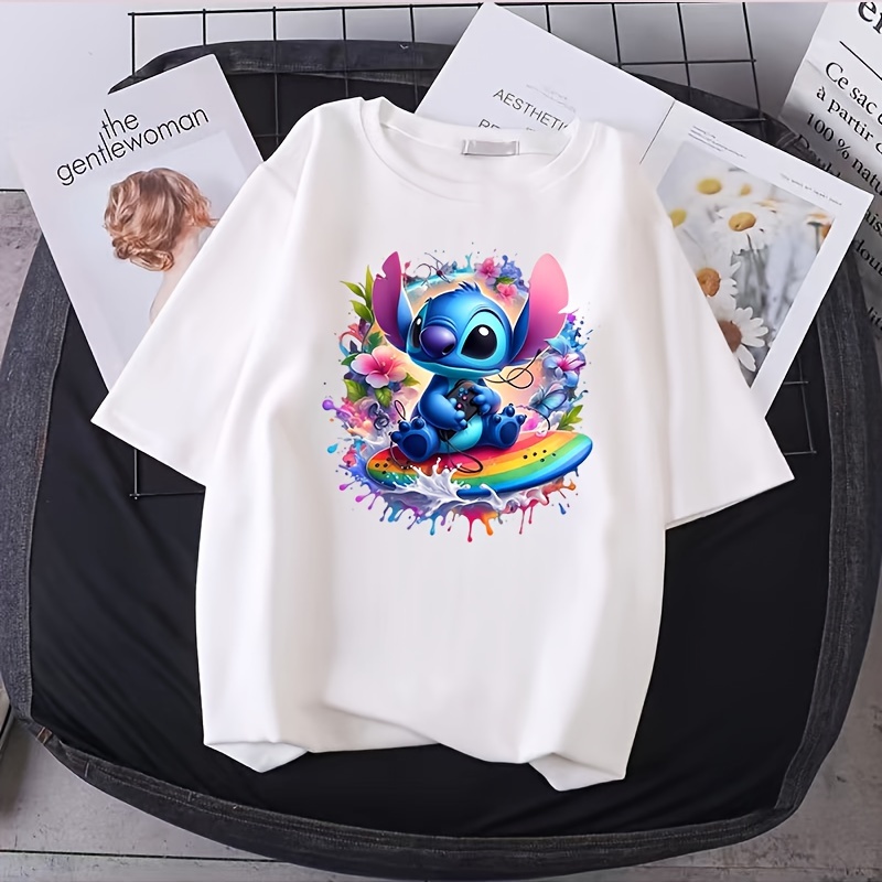

1pc Disney Stitch Heat Transfer Sticker, Iron-on Heat Transfer Sticker, Clothing Supplies & Appliques For Clothes, Diy T-shirt Pillow Covers Jackets Decoration