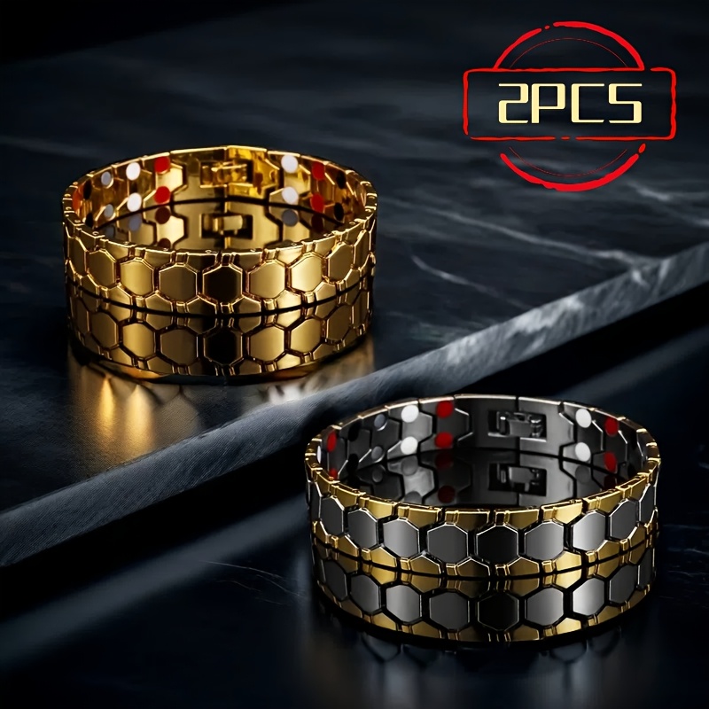 

Fashionable Bracelet And Bangle Set For Men And Women, Unique Decorative Surprise Gift, Adjustable With A Strap-style Open Cuff.