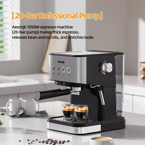 espresso machine 20 bar pressure espresso machine detachable 1 5l water tank removable drip tray easy to semi automatic coffee machine