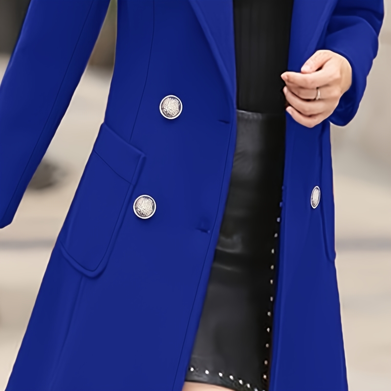 

Women's Elegant 2a6488-5, 100% Polyester Solid Color, Woven Button Detail, Fall/winter Outerwear