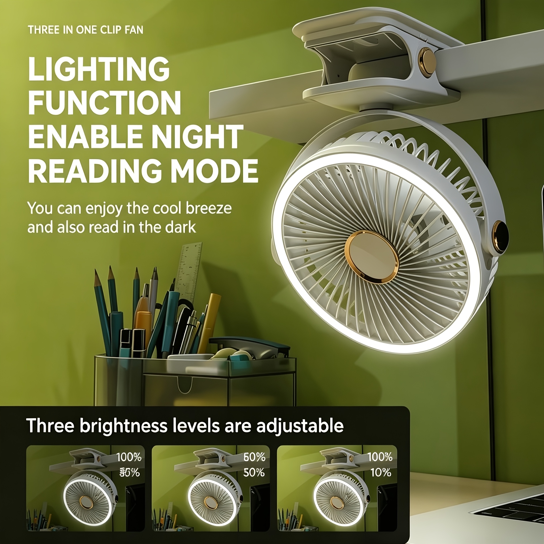 TEMU Portable Rechargeable, Usb Portable Charging, Desktop Lighting, 5 Speed , Long , 3 Lighting , Multiple Placement , Gifts, Suitable For Outdoor