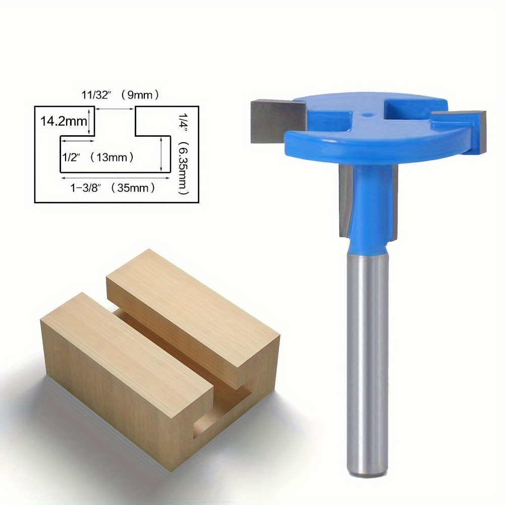 

1pc 1/4 Inch 6.35mm Shank Handle Router Bit, Carbide Slotting Straight For Wood Milling Cutter Woodworking