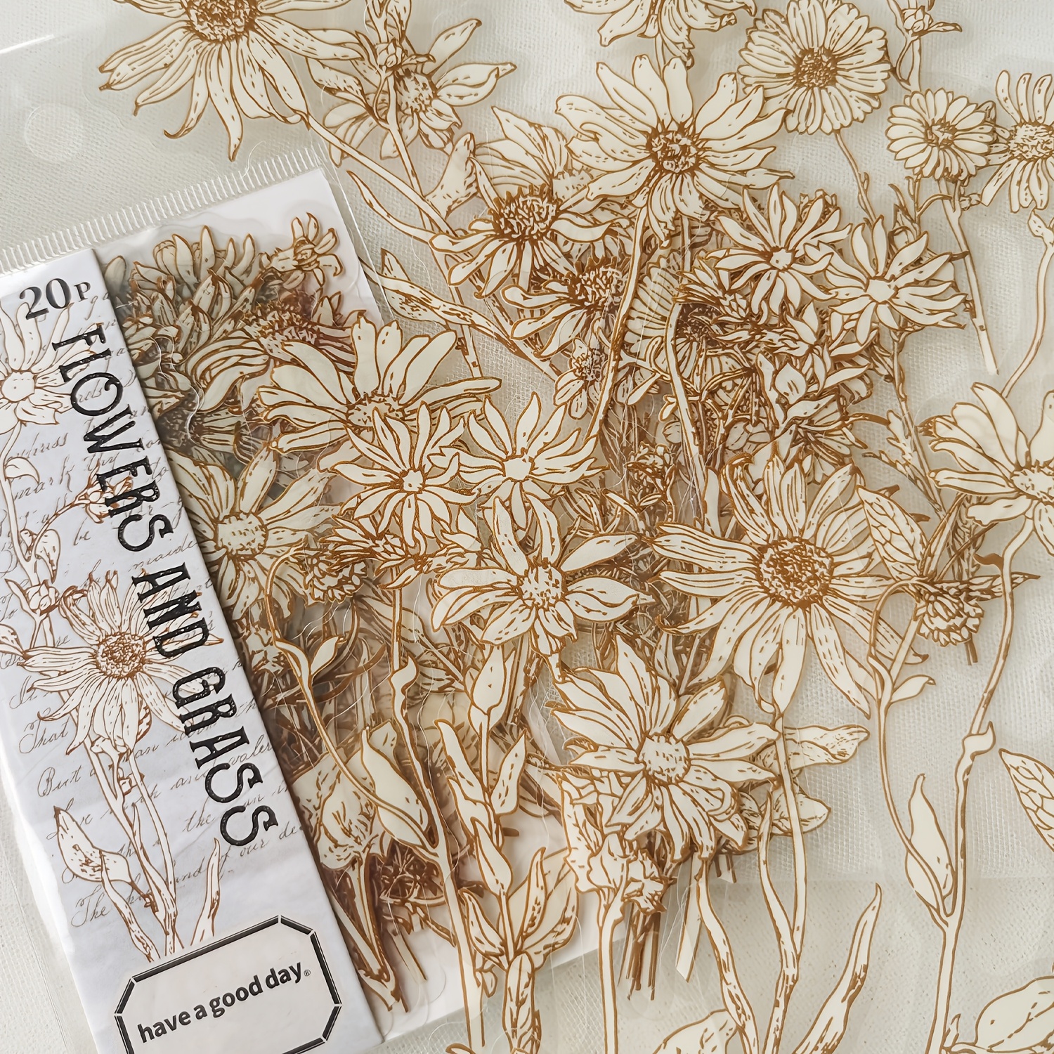 

A Pack Of 20 Daisy Decorative Stickers For Journaling.