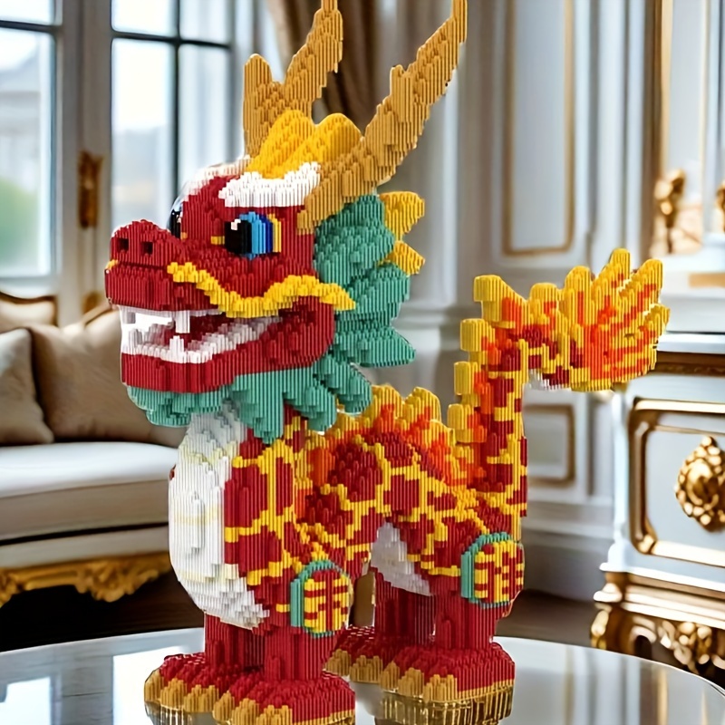 

4400-piece Dragon Building Blocks Set - Educational 3d Puzzle For Teens & Adults, Perfect For School Rewards, Holiday Gifts, And Christmas Eve Surprises