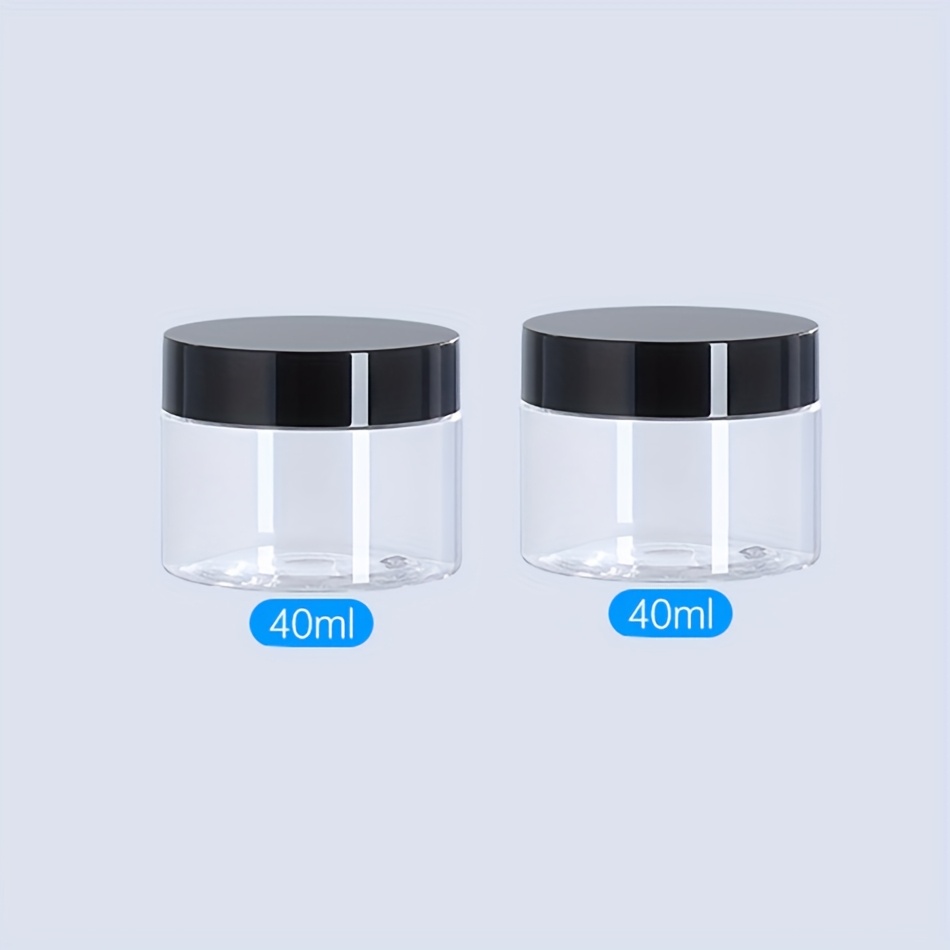 Image of 2pcs 20ml/40ml(0.67oz, 1.01oz) Round Leak Proof Plastic Container Jars With Lids For Travel Storage Makeup Beauty Products Face Creams Oils Salves Empty Bottles