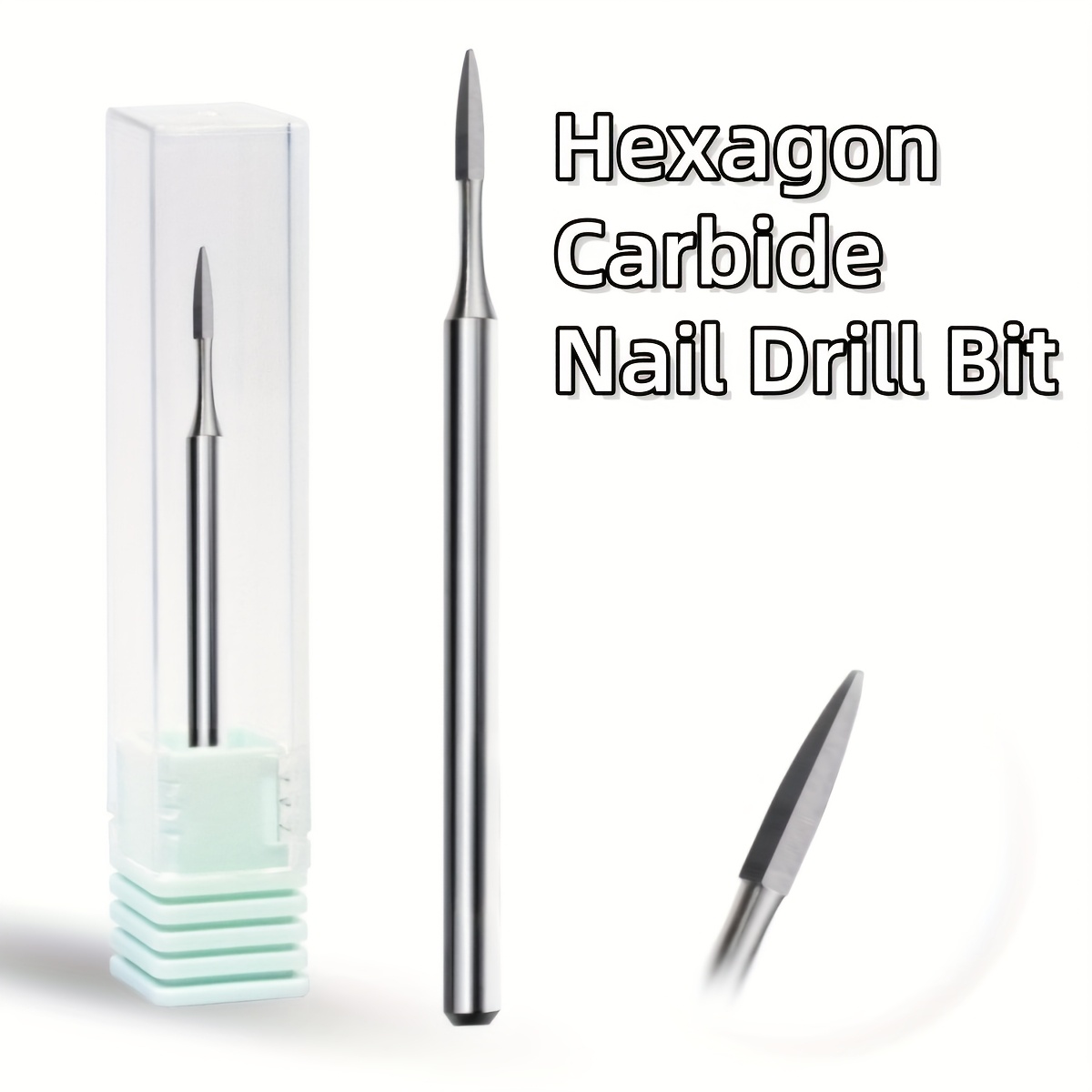 1pc Hexagon Nail Bit Professional 3/32'' Carbide Nail Drill Bit - Odorless, Perfect For Manicure And Pedicure, Ideal For Beginners
