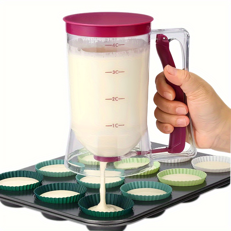 

Easy-pour Batter Dispenser For Pancakes, Cupcakes & Muffins - Handheld Baking Tool