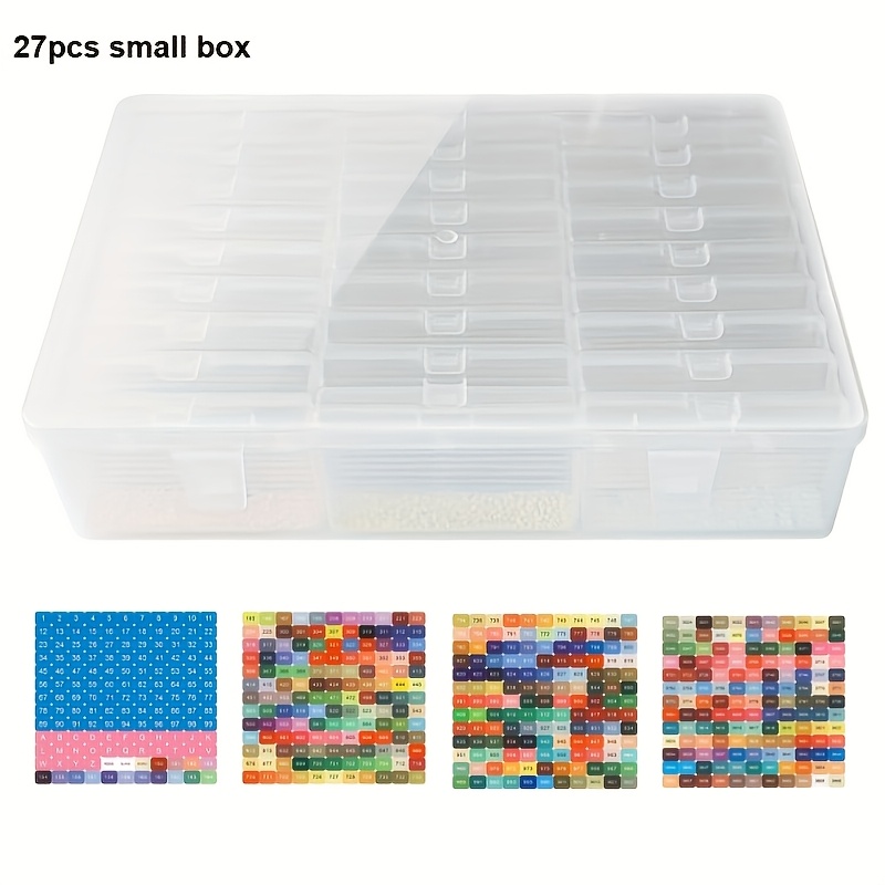 27/30pcs Bead Storage Trays With Lids, Diamond Painting Plastic Storage Box With 4pcs Stickers And Storage, Diamond Painting Additions For Beads, Perfect Beaded Storage Set