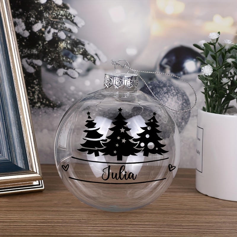 TEMU 1pz Ornamento Natalizio Personalizzato - /Testo/Iniziali su Albero con Nomi di Famiglia, /Lettere , Decorazione Festiva in Plastica Resistente