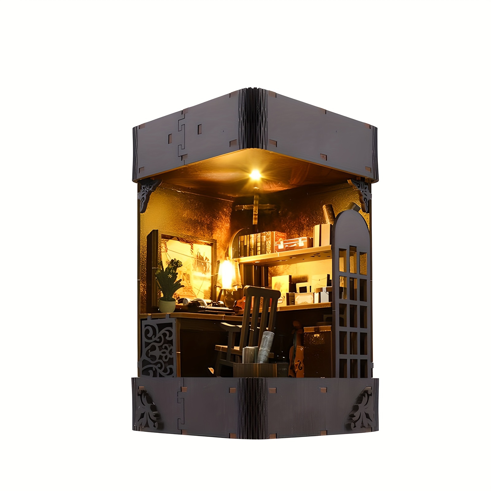 Detective Agency Bookend Cottage Kit, Miniature Model