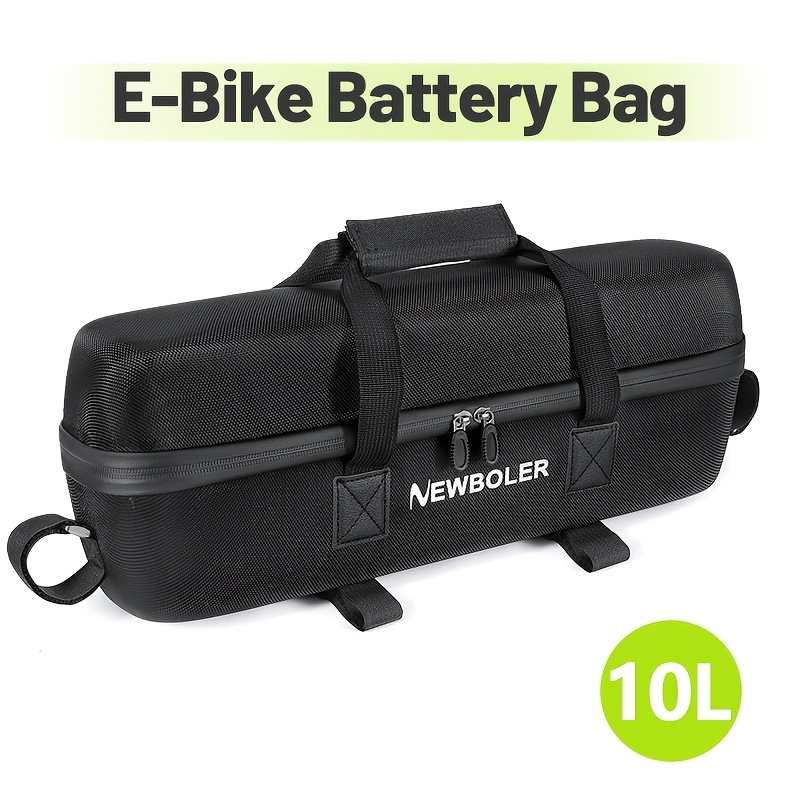 TEMU Newboler Electric Bicycle Battery Storage Bag, 10l Large Capacity Bag, Eva Hard Shell Bag For Electric Bicycle Battery, Portable Cycling Bag