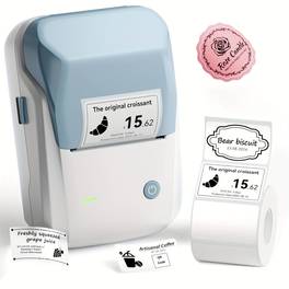 b1 label maker with tape 2 inch wireless connection portable label printer for home office business compatible with phones pc