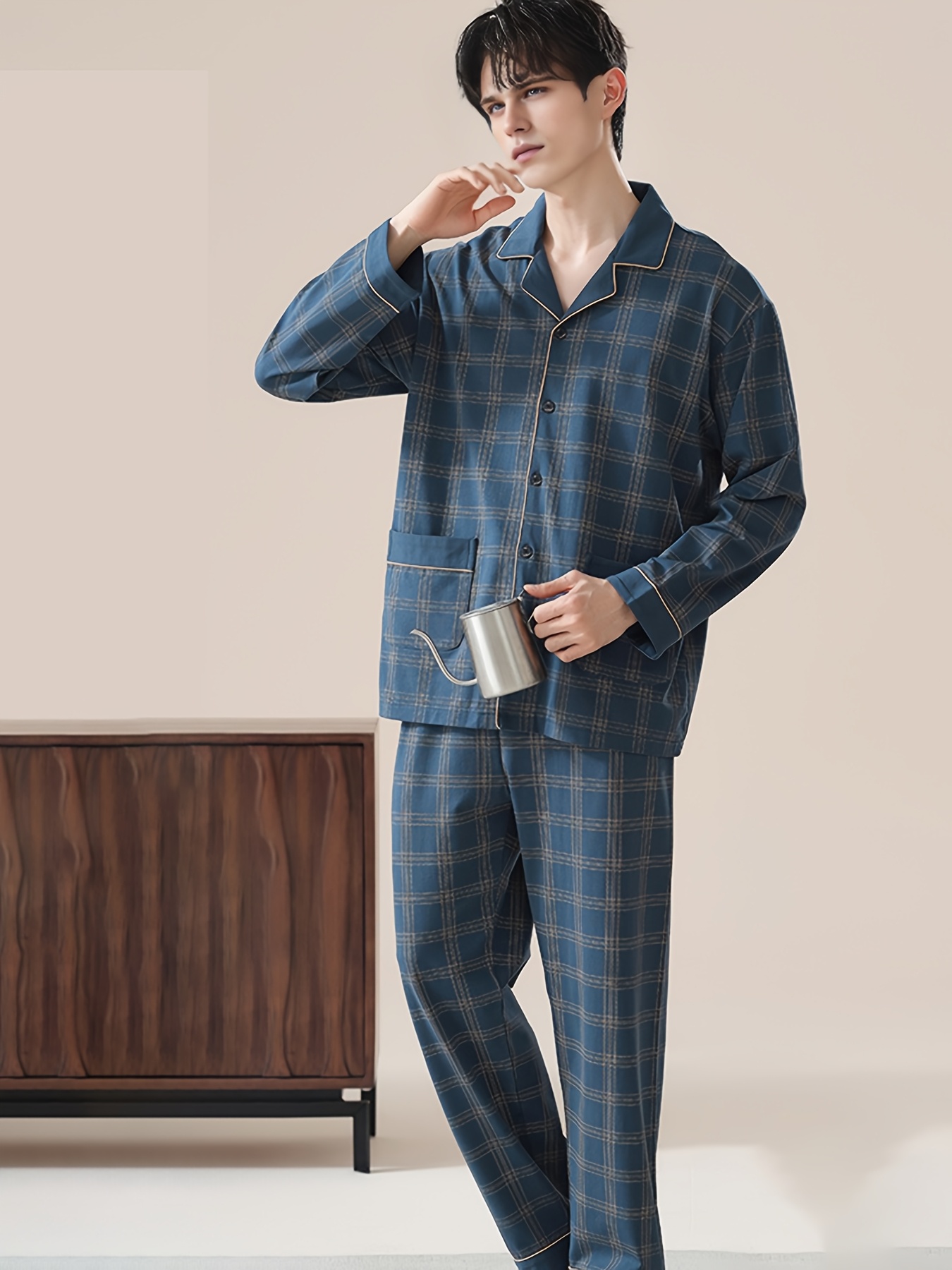 Pantalon Détente Goodmansam Pyjama Pantalon Homme - Lot De 2 Doux Et Respirant Lastique Avec 418470