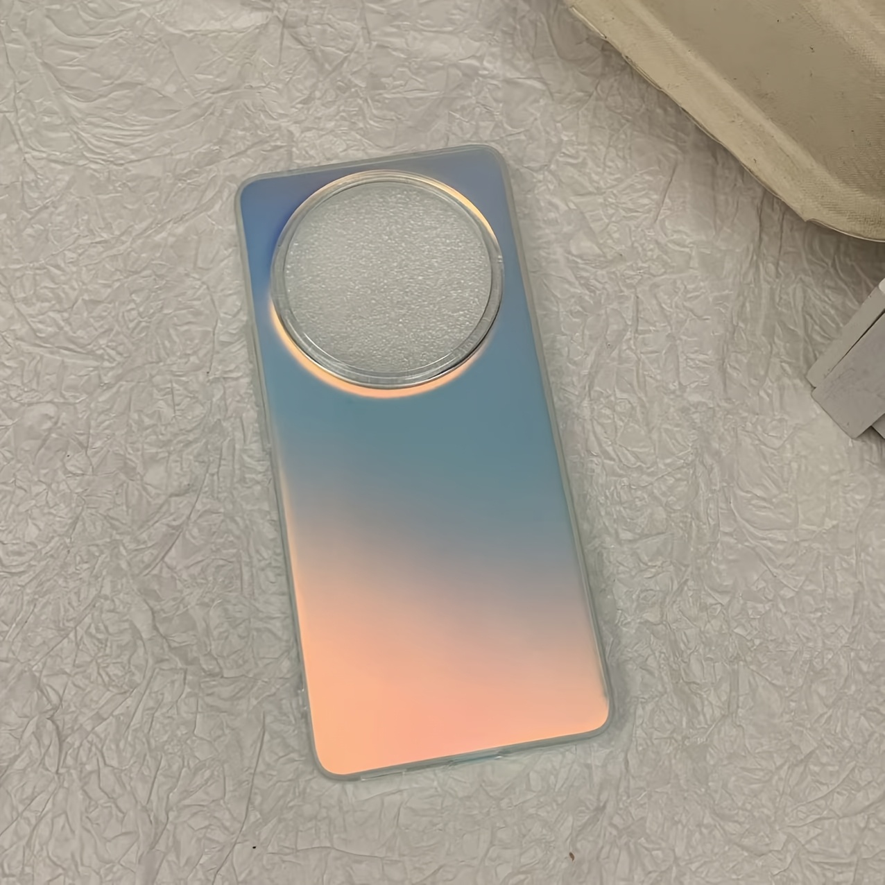 TEMU Aesthetic Phone Case That Resembles A Sunset With A Gradient Design, Featuring High-quality Color. Perfect As A Gift For Yourself, , Couples, Or