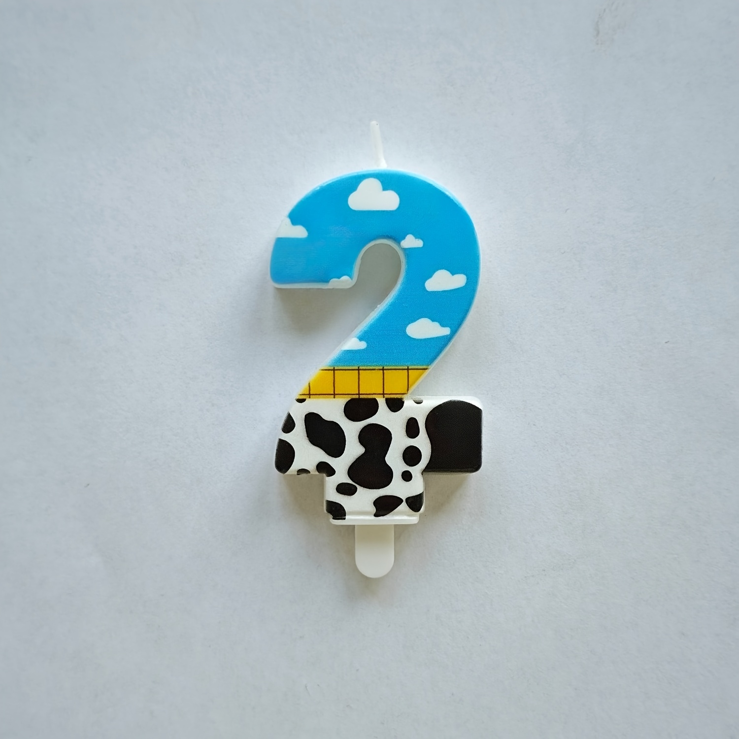 Image of 1pc Of Birthday Candles Featuring Numbers With A And White , Perfect For An Animated Theme Party Decoration For Cakes