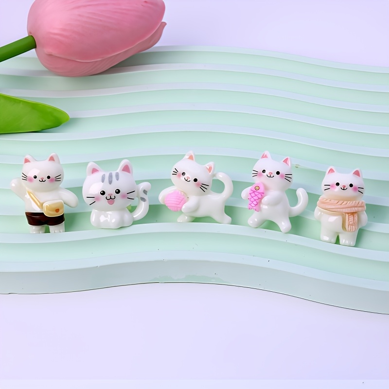 TEMU 22 New Mini Cartoon Cute Cat Resin Pendants, Perfect For Nail Art, Scrapbooking, Wedding Decorations, And Crafts - Adorable Flat-back