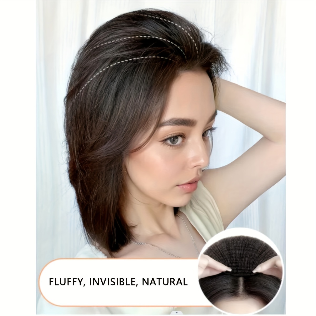 Remy Human Hair Patch Women Natural Invisible Volume Temu