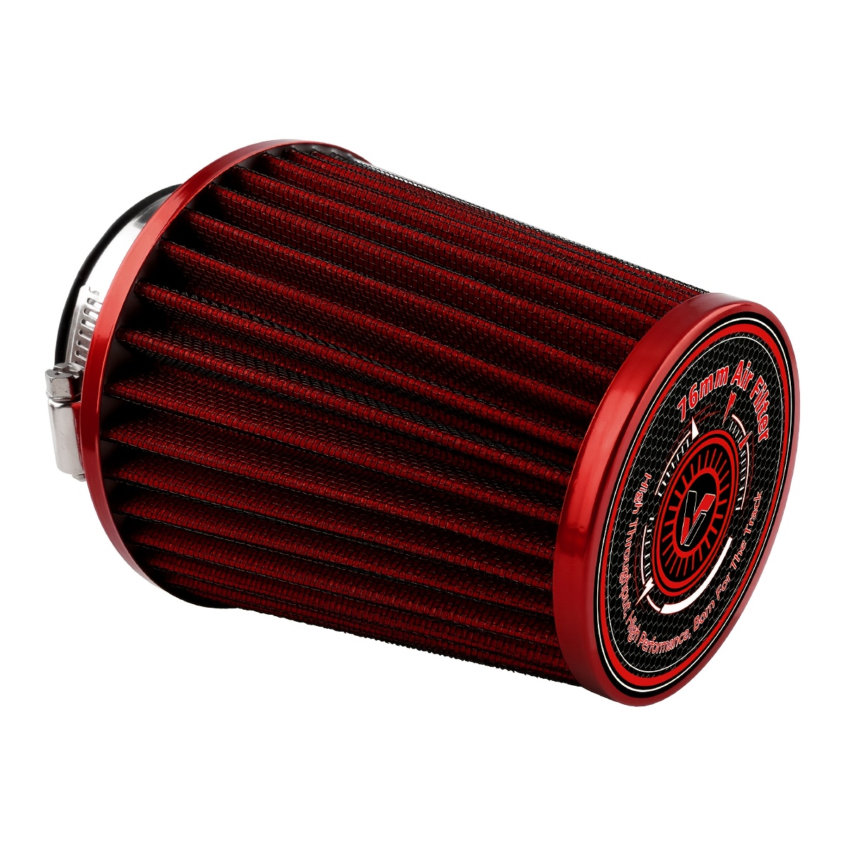 TEMU 76mm Universal Cone Air Intake Filter, Washable Reusable Gauze Filter, Clamp On Cold Air Intake Replacement Filter For Car Engine Intake