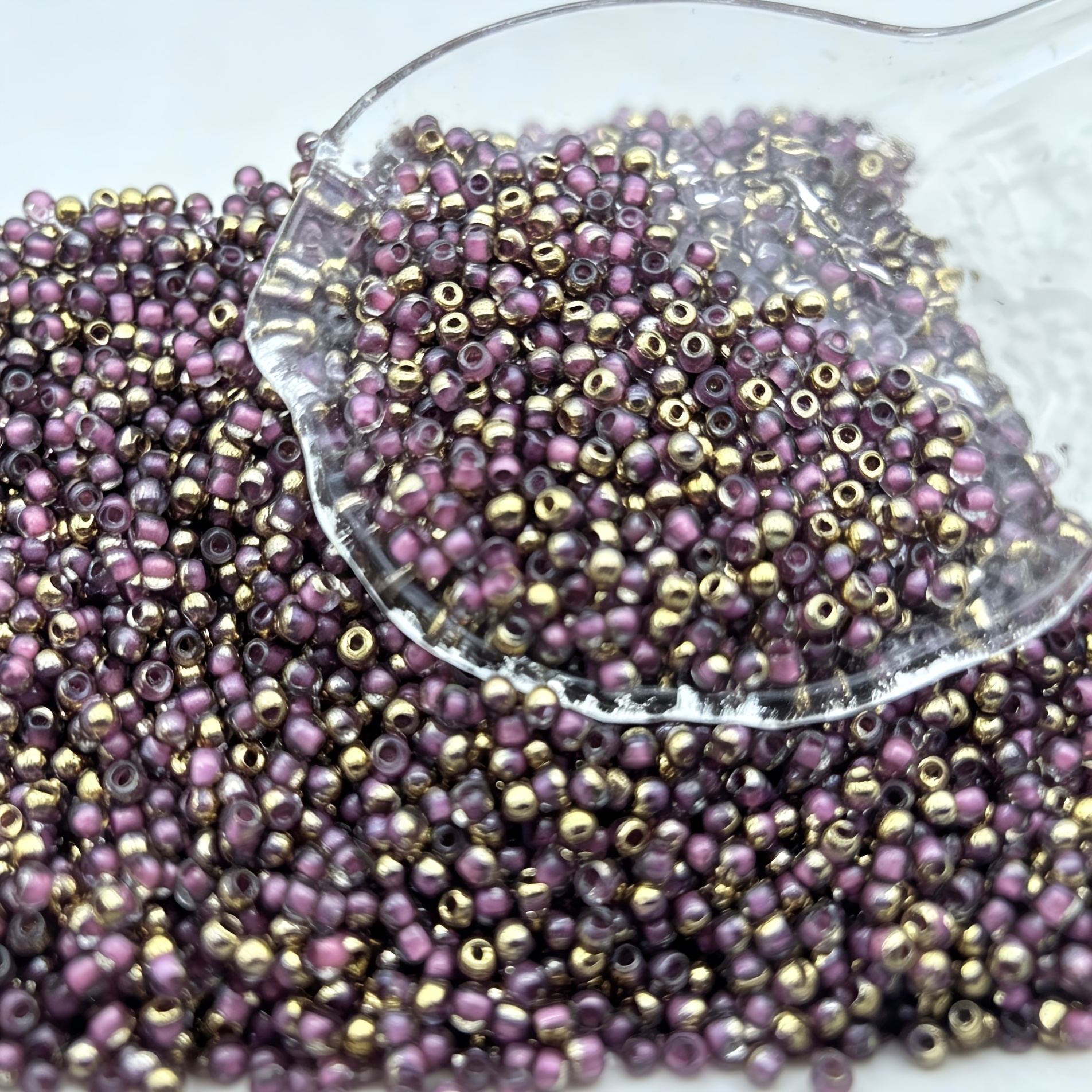 380pcs Half-Golden Artificial Jade Beads, Round Spacer Beads