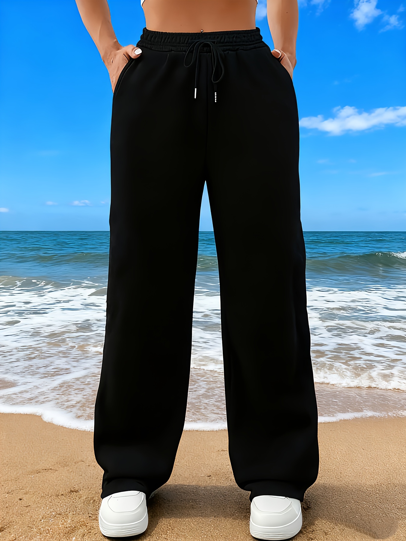 Lady Winter Sweatpants Fleece Jogger Pants Casual Lined Harem Trouser Drawstring - Foto 13